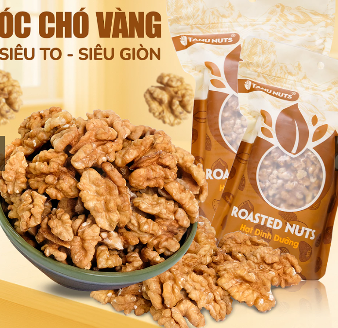 Hạt óc chó vàng tách vỏ TANU NUTS giàu dưỡng chất tốt cho bà bầu và trẻ nhỏ